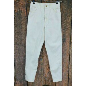 Vintage 80s Guess White Jeans Womens 27 Georges Marciano Ankle Zip